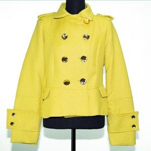 XOXO PEA COAT (Yellow-Green)